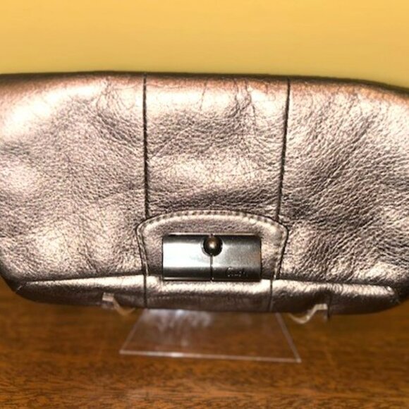 COACH Kristin - Leather Flap Wristlet/ Wallet - BEAUTIFUL BRONZE - Picture 1 of 9